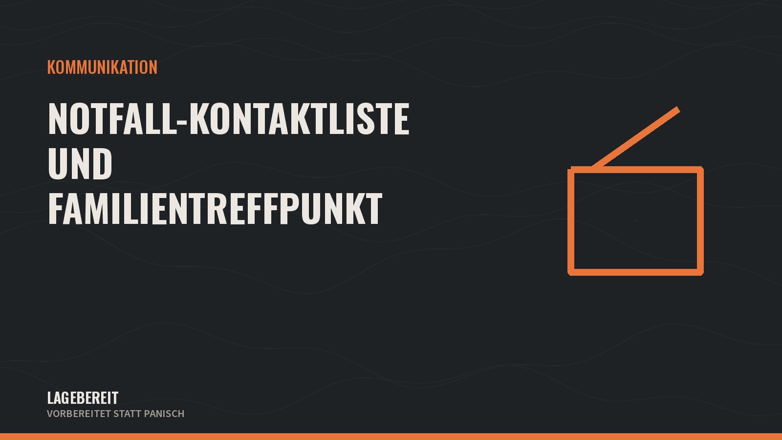Titelgrafik: Notfall-Kontaktliste und Familientreffpunkt