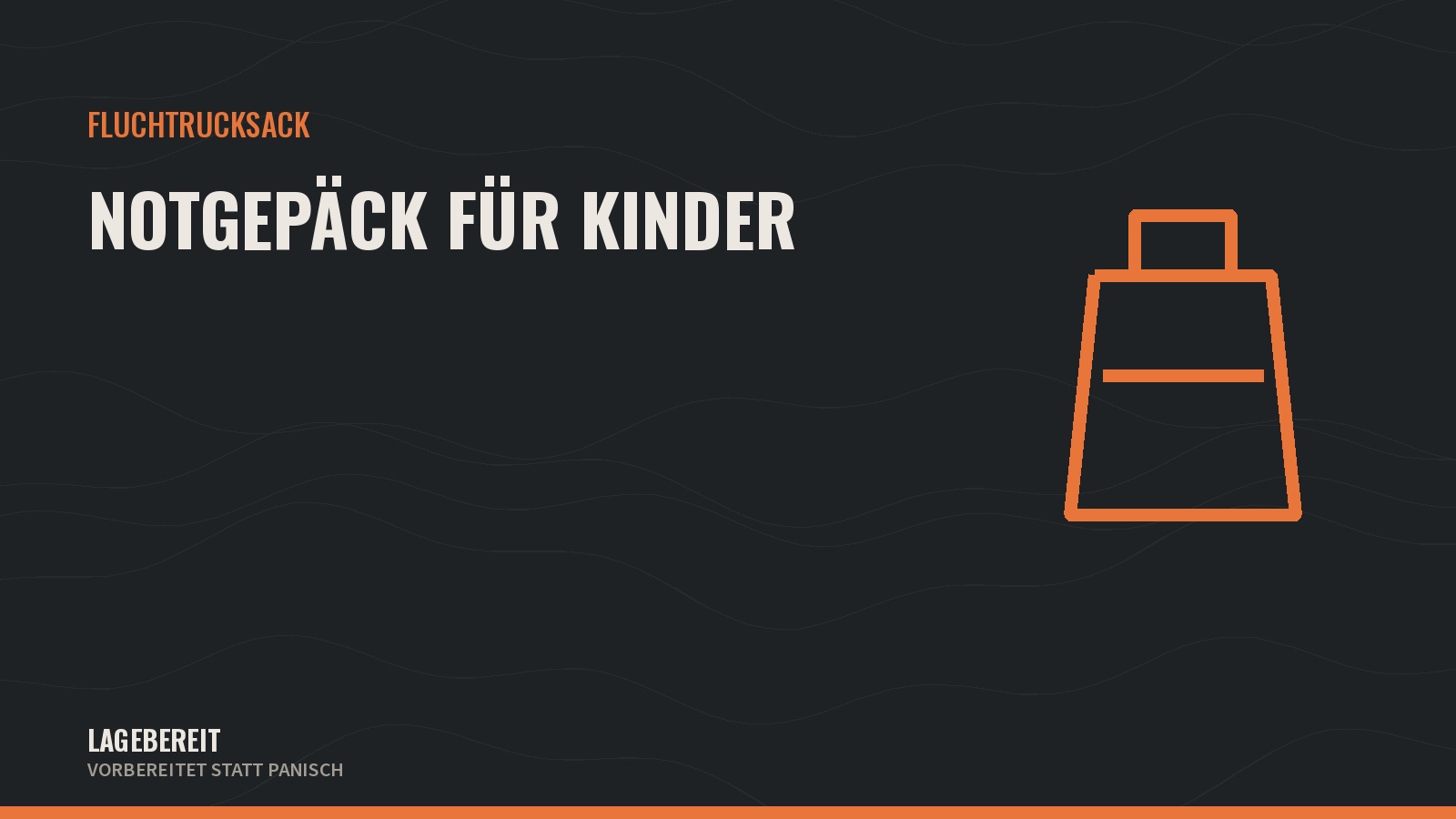 Titelgrafik: Notgepäck für Kinder